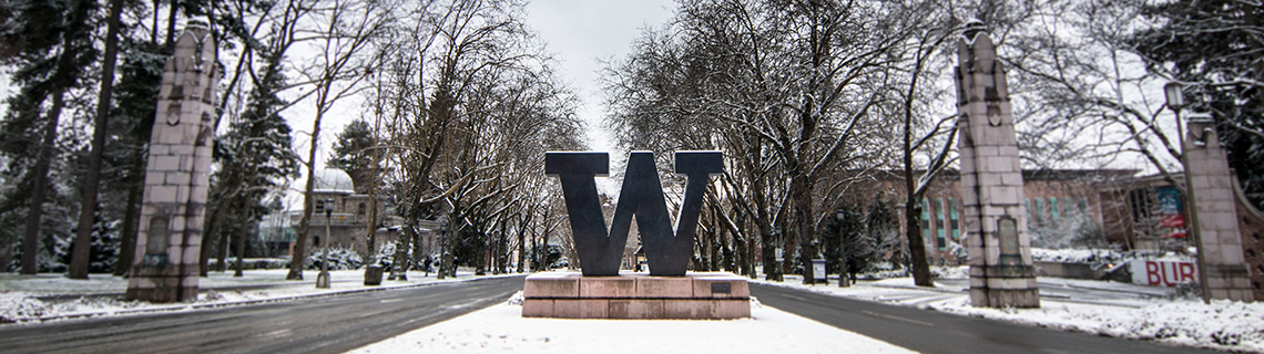 University of Washington snow-covered W 